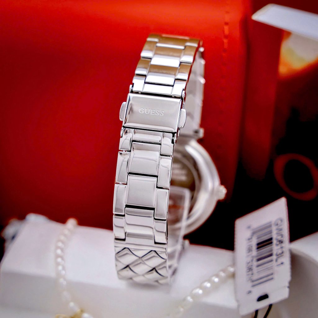 Đồng hồ Guess Rumour nữ dây kim loại cọc số đính đá Like Auth 34mm