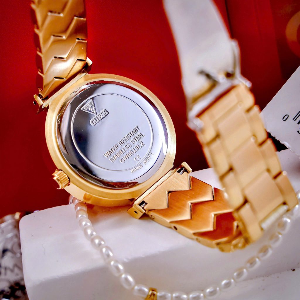 Đồng hồ Guess Rumour nữ dây kim loại cọc số đính đá Like Auth 34mm