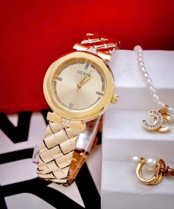 Đồng hồ Guess Rumour nữ dây kim loại cọc số đính đá Like Auth 34mm