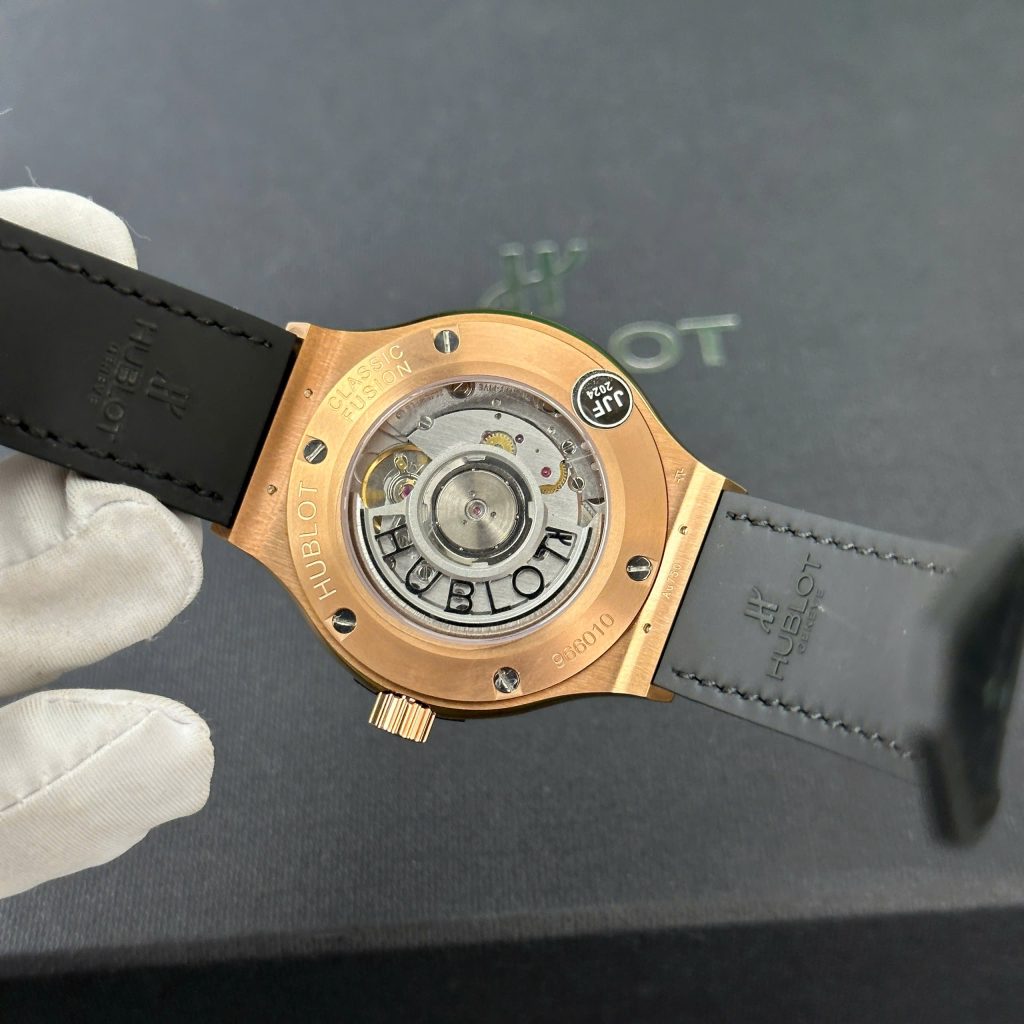 Đồng hồ Hublot Classic Fusion King Gold Replica 11 mặt đen nhà máy JJF 38mm (2)