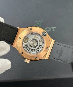 Đồng hồ Hublot Classic Fusion King Gold Replica 11 mặt đen nhà máy JJF 38mm (2)