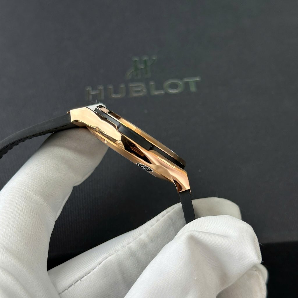 Đồng hồ Hublot Classic Fusion King Gold Replica 11 mặt đen nhà máy JJF 38mm (2)