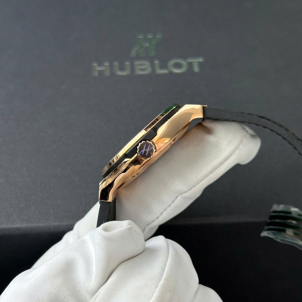 Đồng hồ Hublot Classic Fusion King Gold Replica 11 mặt đen nhà máy JJF 38mm (2)