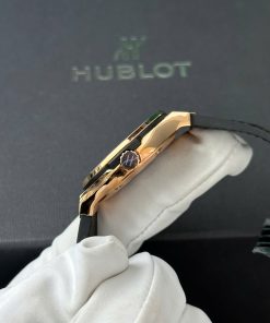Đồng hồ Hublot Classic Fusion King Gold Replica 11 mặt đen nhà máy JJF 38mm (2)