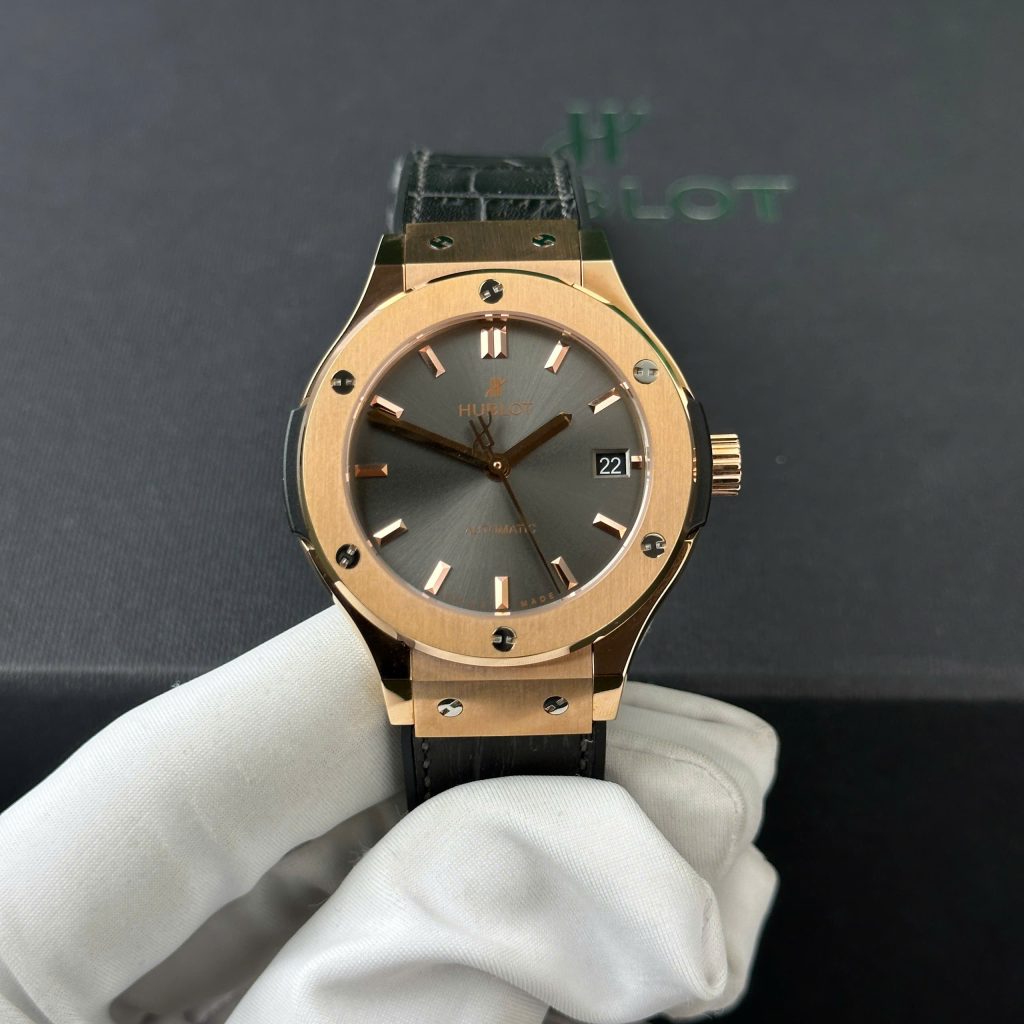Đồng hồ Hublot Classic Fusion King Gold Replica 11 mặt xám nhà máy JJF 38mm (2)