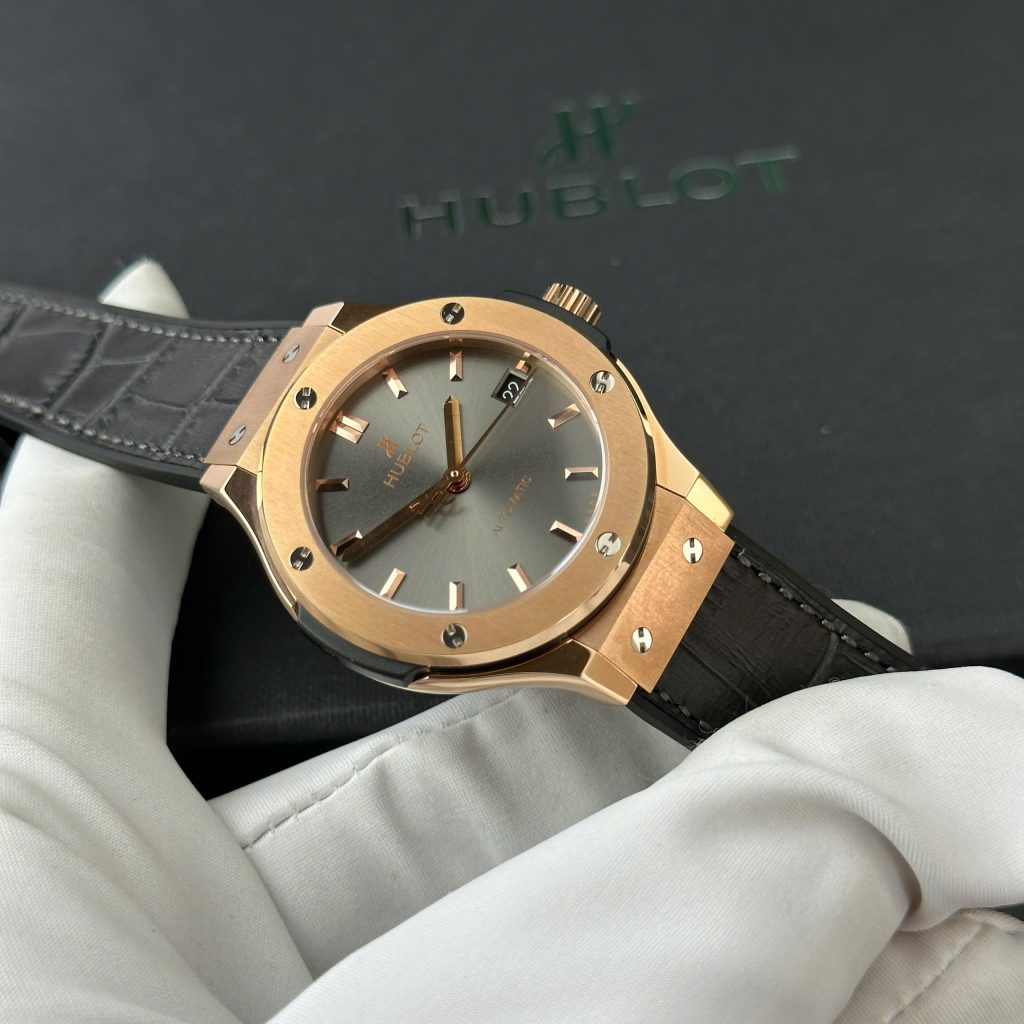 Đồng hồ Hublot Classic Fusion King Gold Replica 11 mặt xám nhà máy JJF 38mm (2)