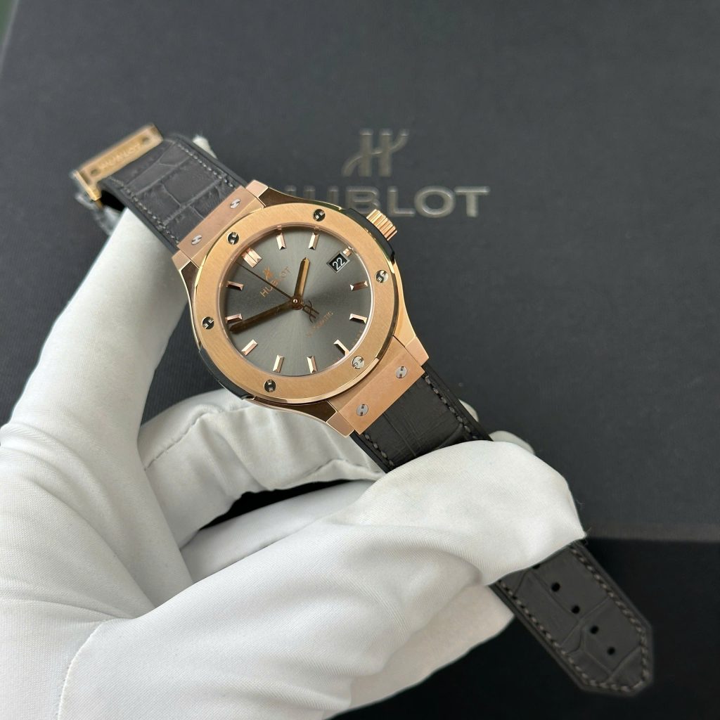 Đồng hồ Hublot Classic Fusion King Gold Replica 11 mặt xám nhà máy JJF 38mm (2)
