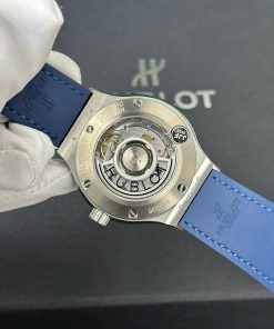 Đồng hồ Hublot Classic Fusion Titanium Rep 1 1 mặt xanh blue nhà máy JJF 38mm (2)
