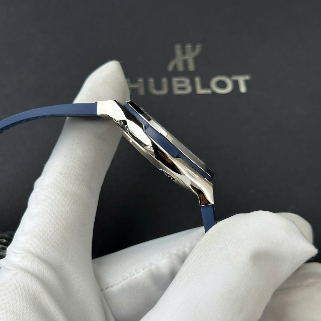Đồng hồ Hublot Classic Fusion Titanium Rep 1 1 mặt xanh blue nhà máy JJF 38mm (2)