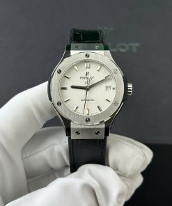Đồng hồ Hublot Classic Fusion Titanium Rep 11 cao cấp mặt trắng nhà máy JJF 38mm (2)