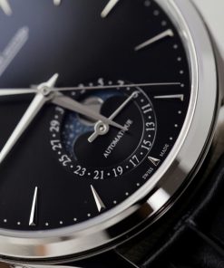 Đồng hồ Jaeger-LeCoultre Master Ultra-Thin Moon Rep 11 cao cấp màu đen 39mm (2)