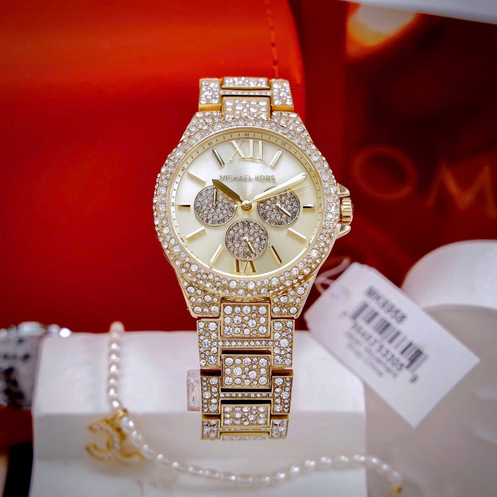 Đồng hồ Michael Kors Camille nữ đính đá đủ 3 màu Fake 11 40mm