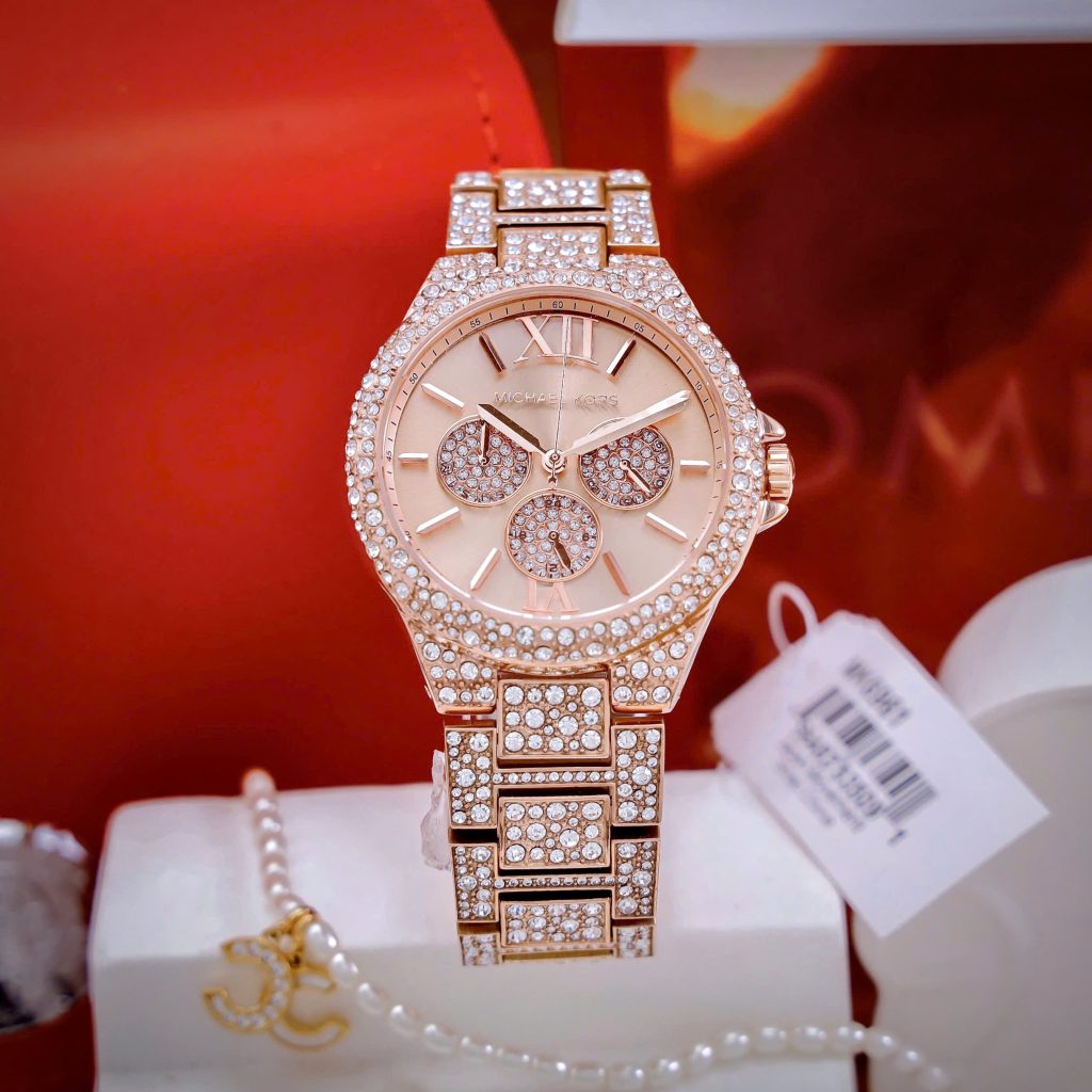 Đồng hồ Michael Kors Camille nữ đính đá đủ 3 màu Fake 11 40mm
