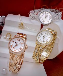 Đồng hồ Michael Kors Harlowe Pavé nữ đính đá cọc số la mã Like Auth 33mm