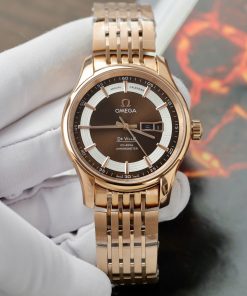 Đồng hồ Omega De Ville Hour Vision Co-Axial Rep 11 màu nâu dây kim loại 41mm (8)