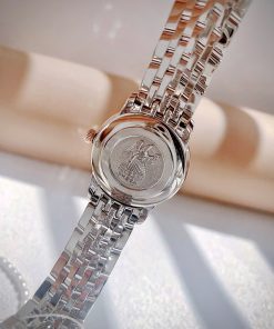 Đồng hồ Omega De Ville nữ demi dây kim loại mặt xà cừ Fake cao cấp 27 (4)