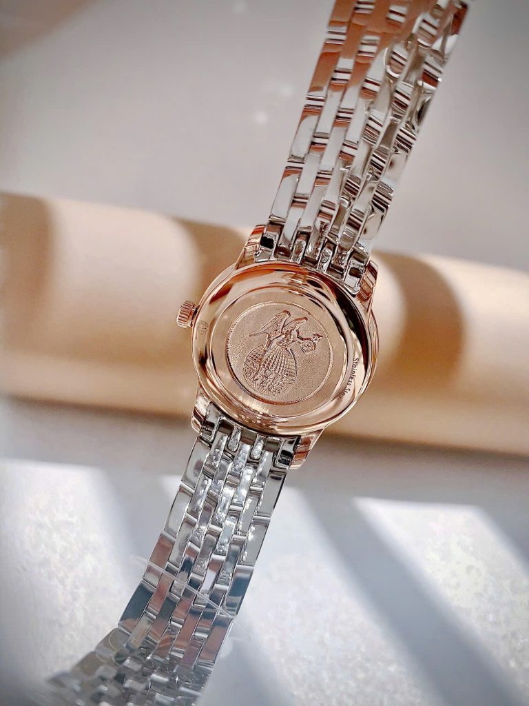 Đồng hồ Omega De Ville nữ demi dây kim loại máy Nhật Fake cao cấp 27.5mm