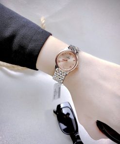 Đồng hồ Omega De Ville nữ demi dây kim loại máy Nhật Fake cao cấp 27.5mm