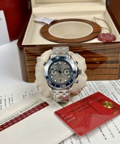 Đồng hồ Omega Seamaster Diver 300M Chronograph Rep 11 cao cấp mặt xám nhà máy N1 44mm (2)