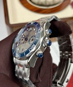 Đồng hồ Omega Seamaster Diver 300M Chronograph Rep 11 cao cấp mặt xám nhà máy N1 44mm (2)