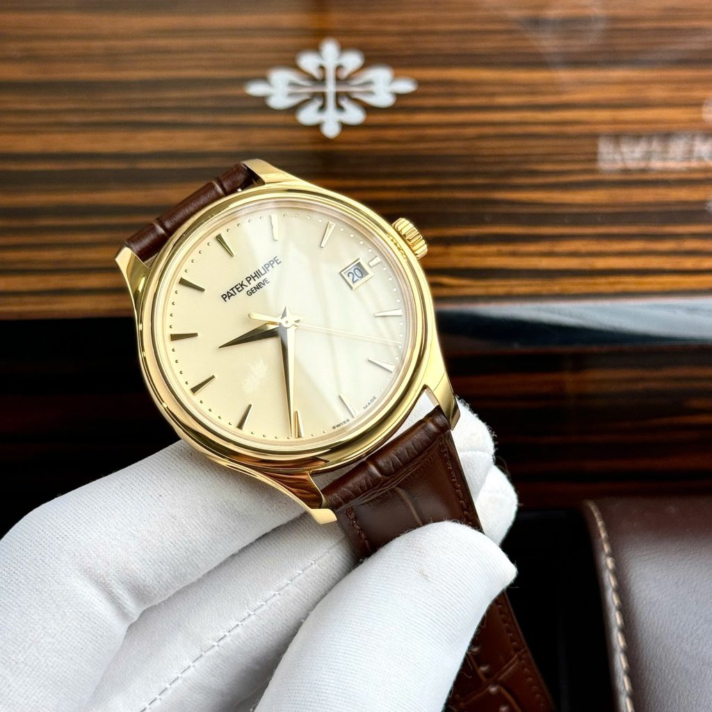 Đồng hồ Patek Philippe Calatrava 5227J Fake 11 Cao Cấp màu vàng nhà máy GR 39mm (2)