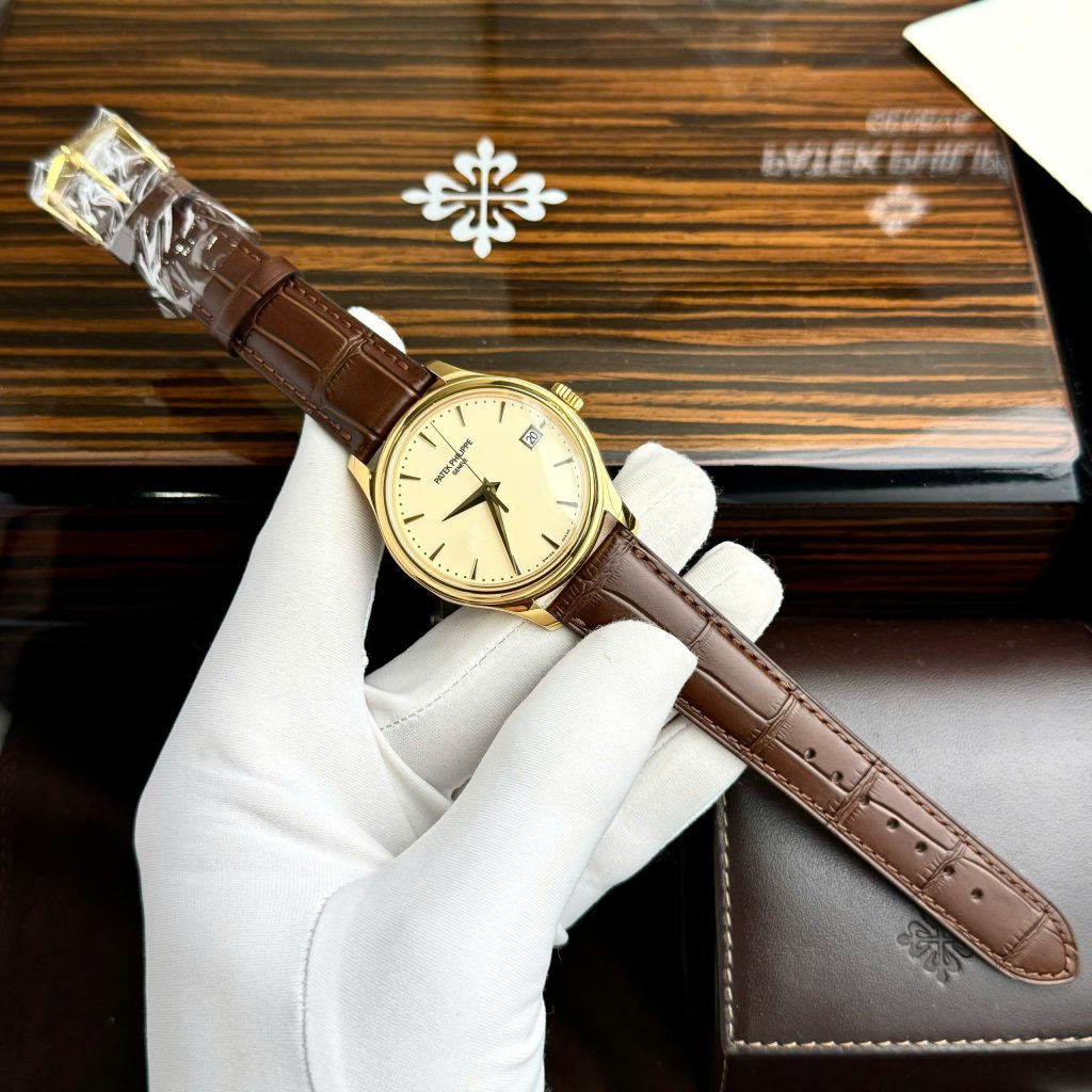 Đồng hồ Patek Philippe Calatrava 5227J Fake 11 Cao Cấp màu vàng nhà máy GR 39mm (2)