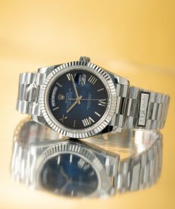 Đồng hồ Rep 11 Rolex Day-Date 228239 mặt xanh cọc số la mã trọng lượng 186gram QF 40mm (2)
