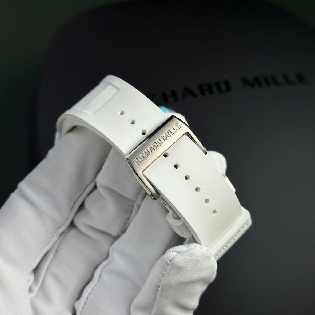 Đồng hồ Richard Mille RM055 Bubba Watson Rep 11 cao cấp vỏ gốm trắng BBR factory 45mm (2)