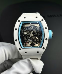Đồng hồ Richard Mille RM055 Bubba Watson Rep 11 cao cấp vỏ gốm trắng BBR factory 45mm (2)