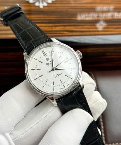 Đồng hồ Rolex Cellini mặt trắng dây da Rep 11 cao cấp 39mm (2)