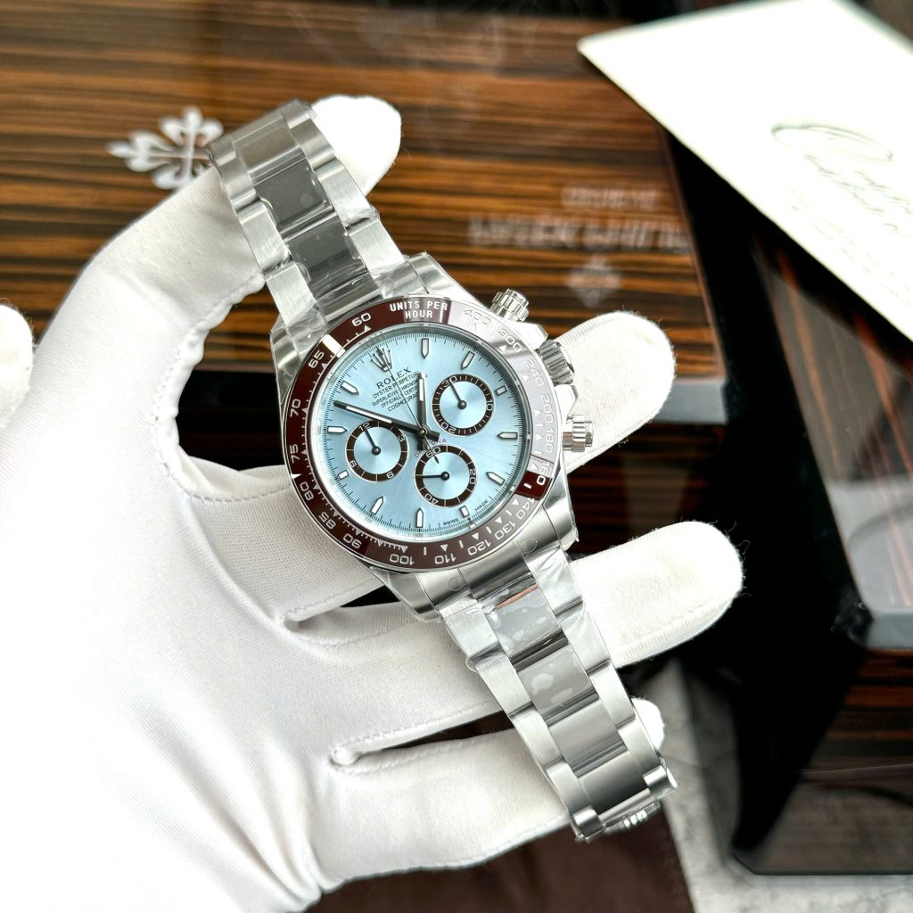 Đồng hồ Rolex Cosmograph Daytona Ice Blue 126506 Rep 11 cao cấp cọc số dạ quang 40mm (2)