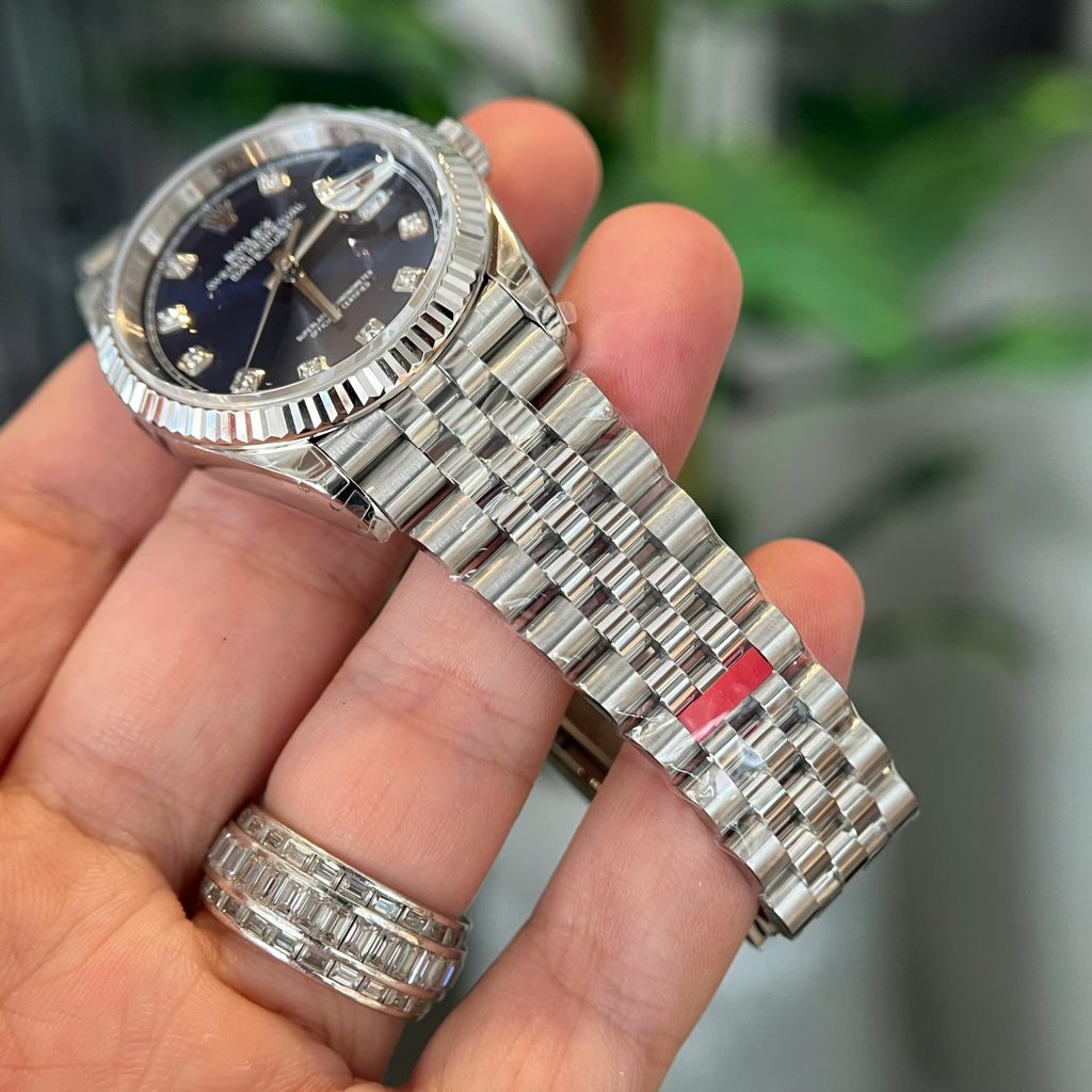 Đồng hồ Rolex DateJust 126234 mặt xanh cọc số đá Rep 11 nhà máy VS 36mm (2)