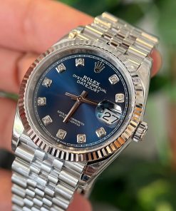 Đồng hồ Rolex DateJust 126234 mặt xanh cọc số đá Rep 11 nhà máy VS 36mm (2)