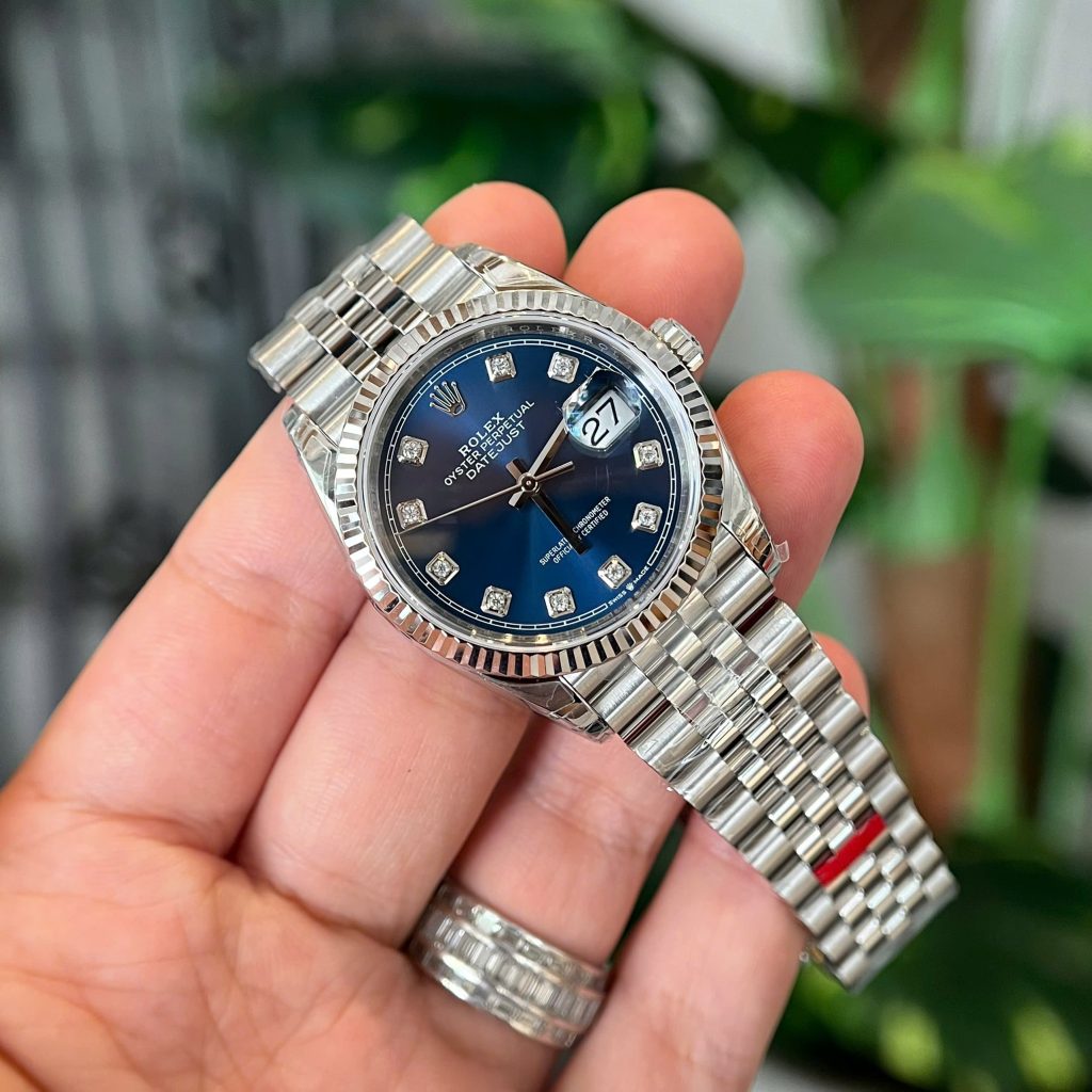 Đồng hồ Rolex DateJust 126234 mặt xanh cọc số đá Rep 11 nhà máy VS 36mm (2)