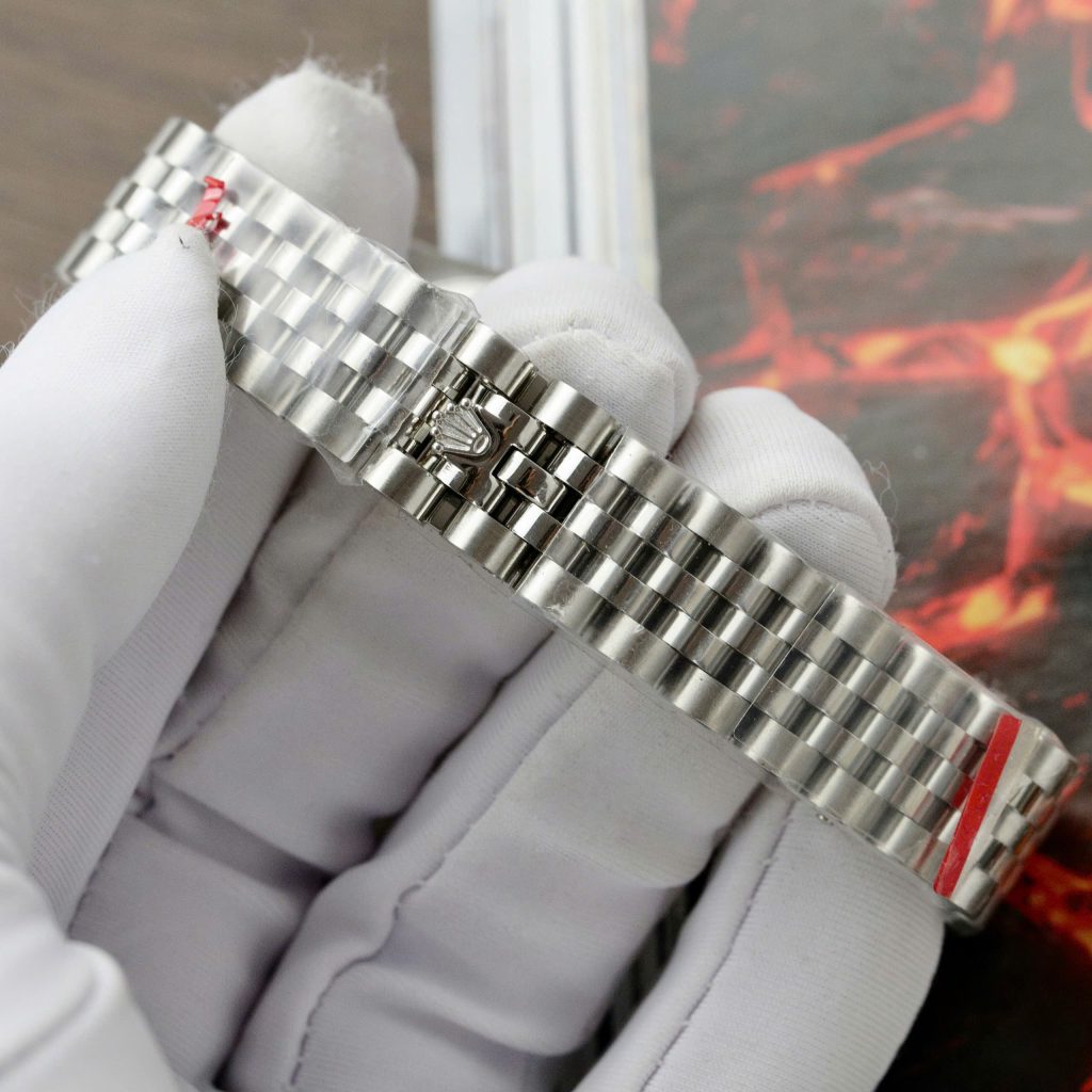Đồng hồ Rolex DateJust Rep 11 cao cấp nữ mặt bạc cọc số hình ông sao 31mm (2)