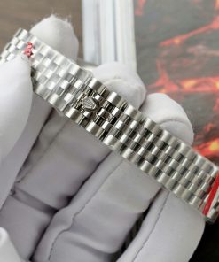 Đồng hồ Rolex DateJust Rep 11 cao cấp nữ mặt bạc cọc số hình ông sao 31mm (2)