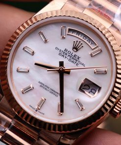 Đồng hồ Rolex Day-Date 128235 Replica 11 mặt số khảm xà cừ trọng lượng 158gram nhà máy QF 36mm (2)
