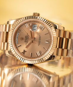 Đồng hồ Rolex Day-Date 228235 cọc số la mã trọng lượng 186gram Replica 1 1 nhà máy QF 40mm (2)