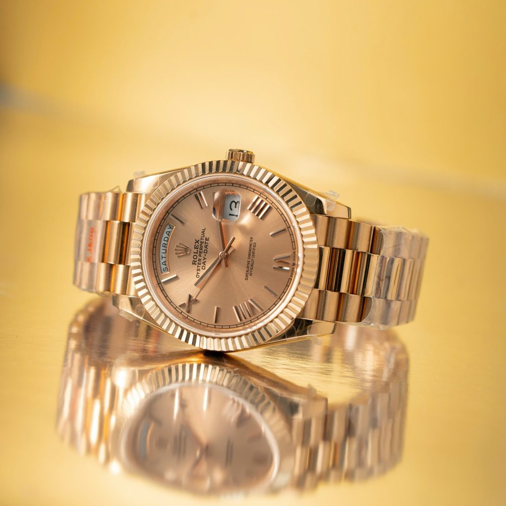 Đồng hồ Rolex Day-Date 228235 cọc số la mã trọng lượng 186gram Replica 1 1 nhà máy QF 40mm (2)