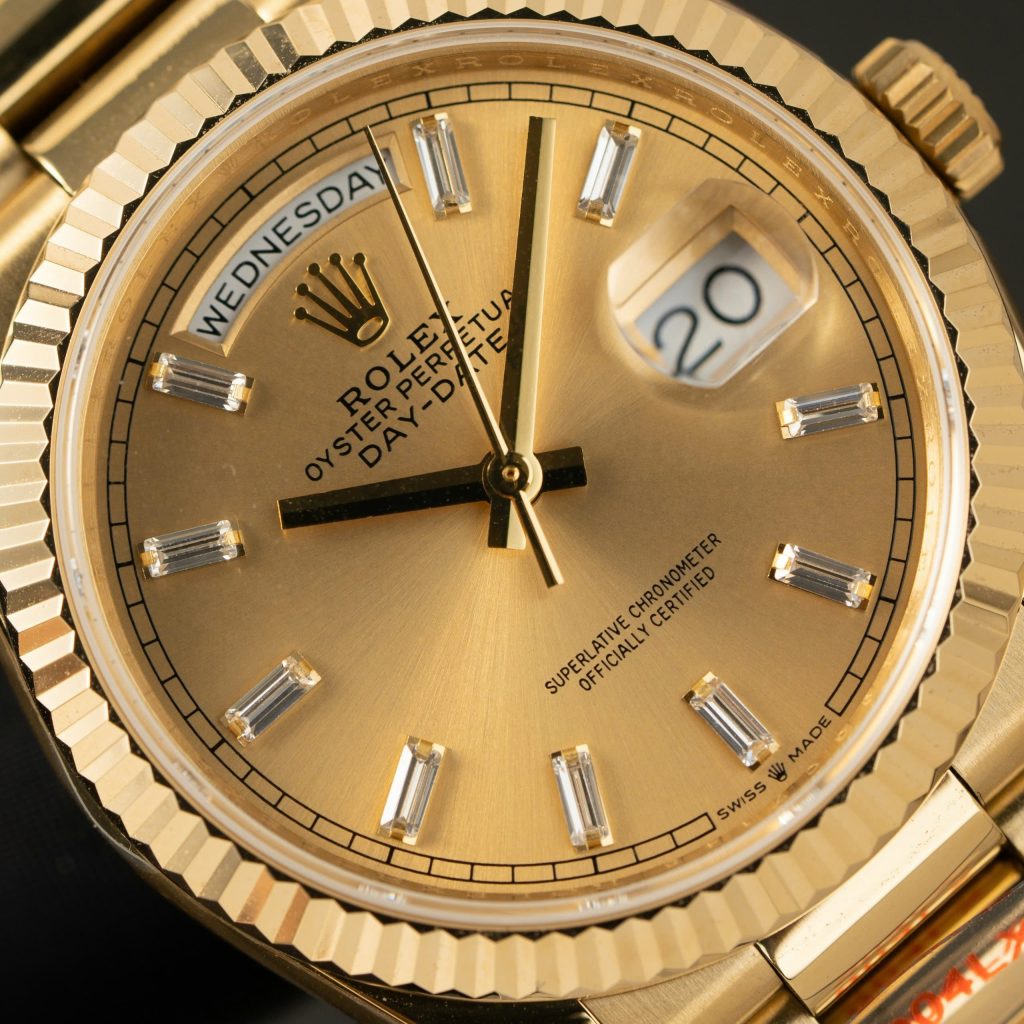 Đồng hồ Rolex Day-Date 228235 mặt vàng champagne Rep 11 tinh chỉnh 186gram QF 40mm (2)