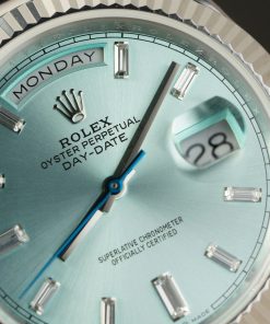 Đồng hồ Rolex Day-Date 228236 mặt xanh băng trọng lượng 186gram Rep 11 nhà máy QF 40mm (3)