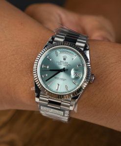 Đồng hồ Rolex Day-Date 228236 mặt xanh băng trọng lượng 186gram Rep 11 nhà máy QF 40mm (5)