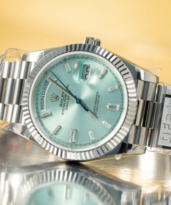 Đồng hồ Rolex Day-Date 228236 mặt xanh băng trọng lượng 186gram Rep 11 nhà máy QF 40mm (6)