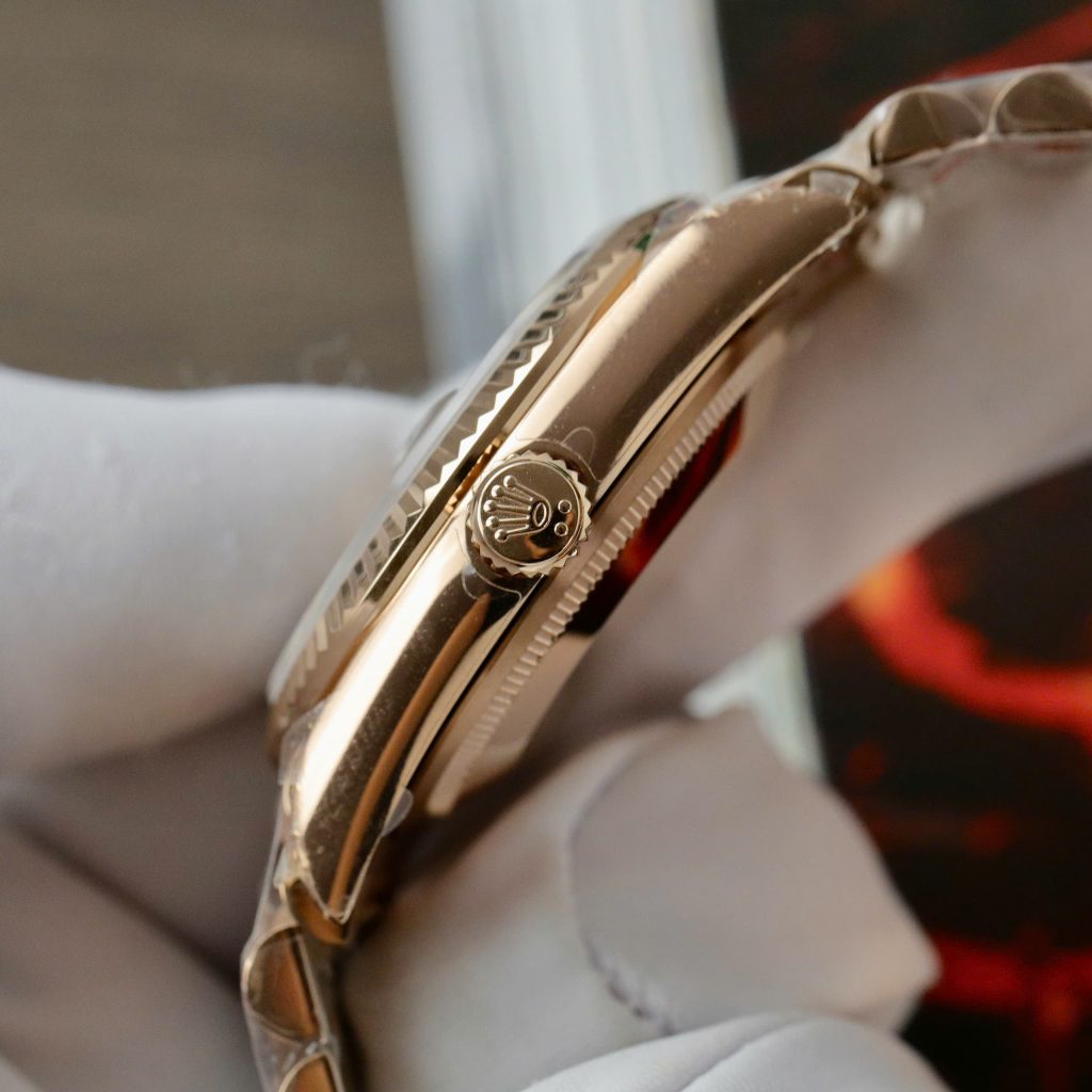 Đồng hồ Rolex Day-Date Fake 11 Cao Cấp mặt chocolate nhà máy EW 36mm (2)