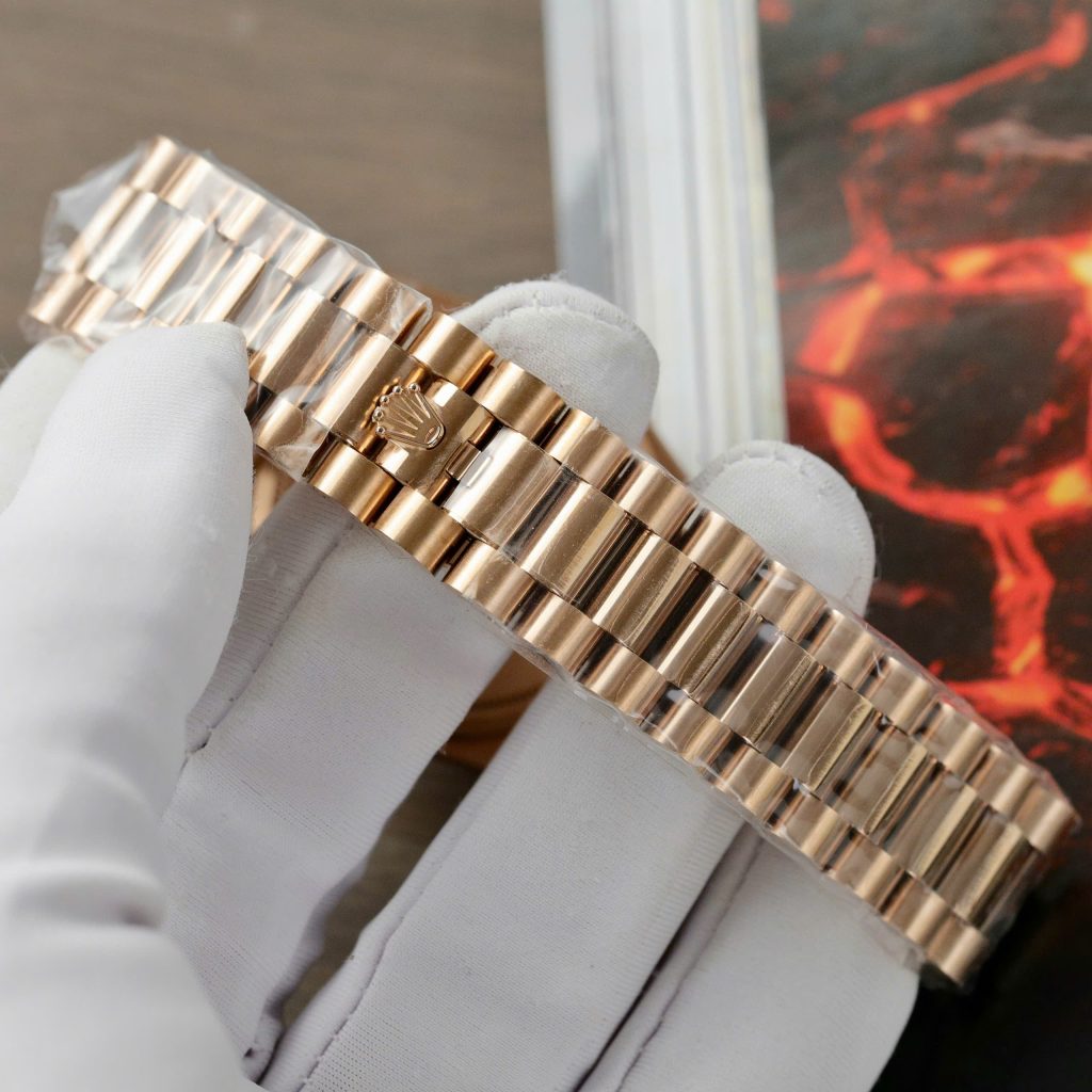 Đồng hồ Rolex Day-Date Fake 11 Cao Cấp mặt chocolate nhà máy EW 36mm (2)