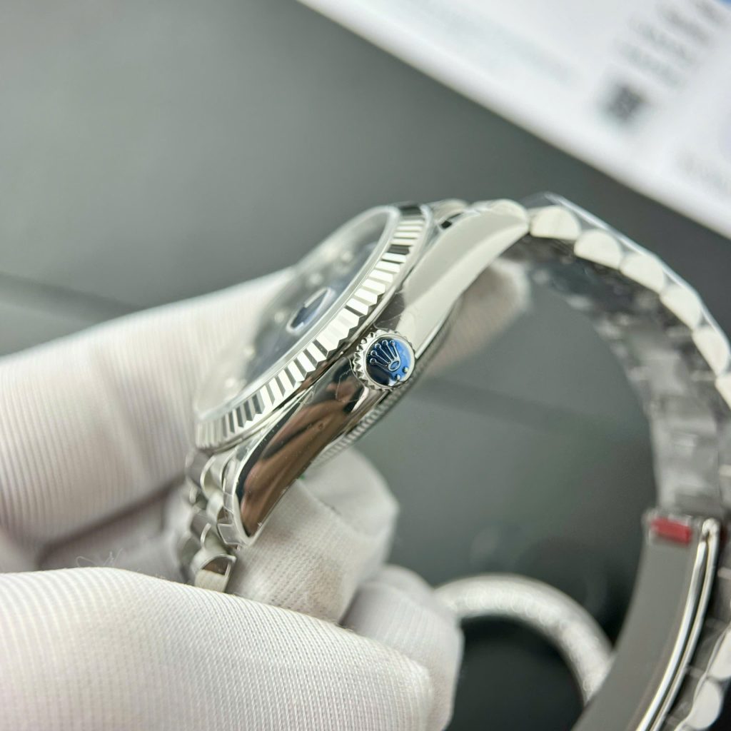 Đồng hồ Rolex Day-Date Fake 11 cao cấp mặt xanh blue nhà máy EW 36mm (2)