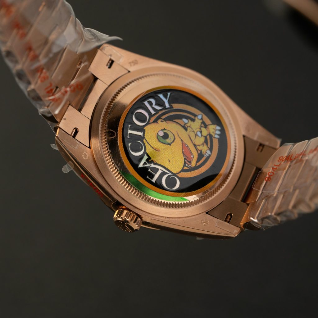 Đồng hồ Rolex Day-Date Rep 11 trọng lượng 186gram mặt chocolate nhà máy QF 40mm (2)