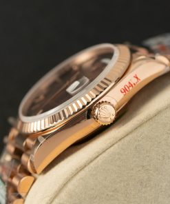 Đồng hồ Rolex Day-Date Rep 11 trọng lượng 186gram mặt chocolate nhà máy QF 40mm (2)