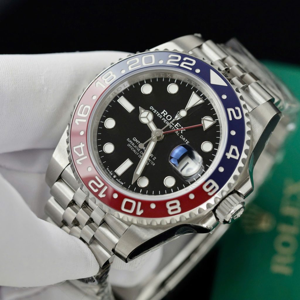 Đồng hồ Rolex GMT-Master II 126710BLRO Pepsi V3 Rep 11 dây Jubilee nhà máy Clean 40mm (2)