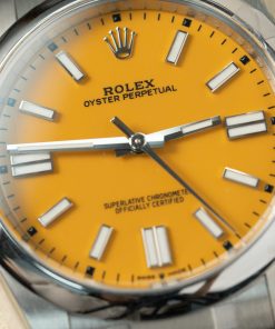 Đồng hồ Rolex Oyster Perpetual 124300 Rep 11 mặt số màu vàng nhà máy Clean 41mm (2)